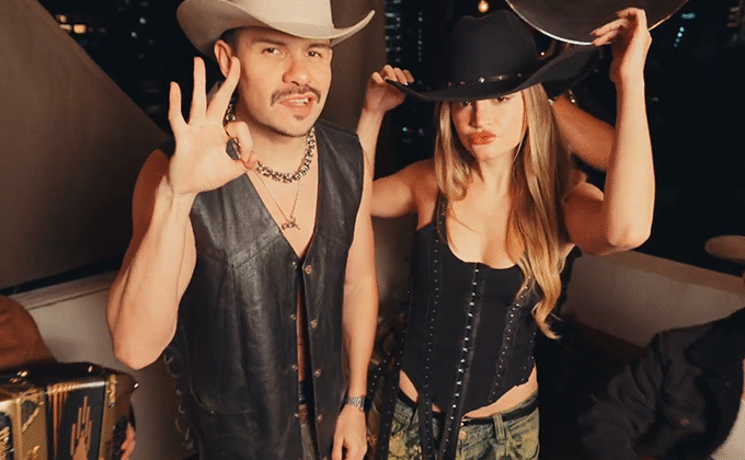 Master Plus y Nathalia Milán en sesión musical para el tema 'Dilema', versión norteña del clásico de Nelly y Kelly Rowland
